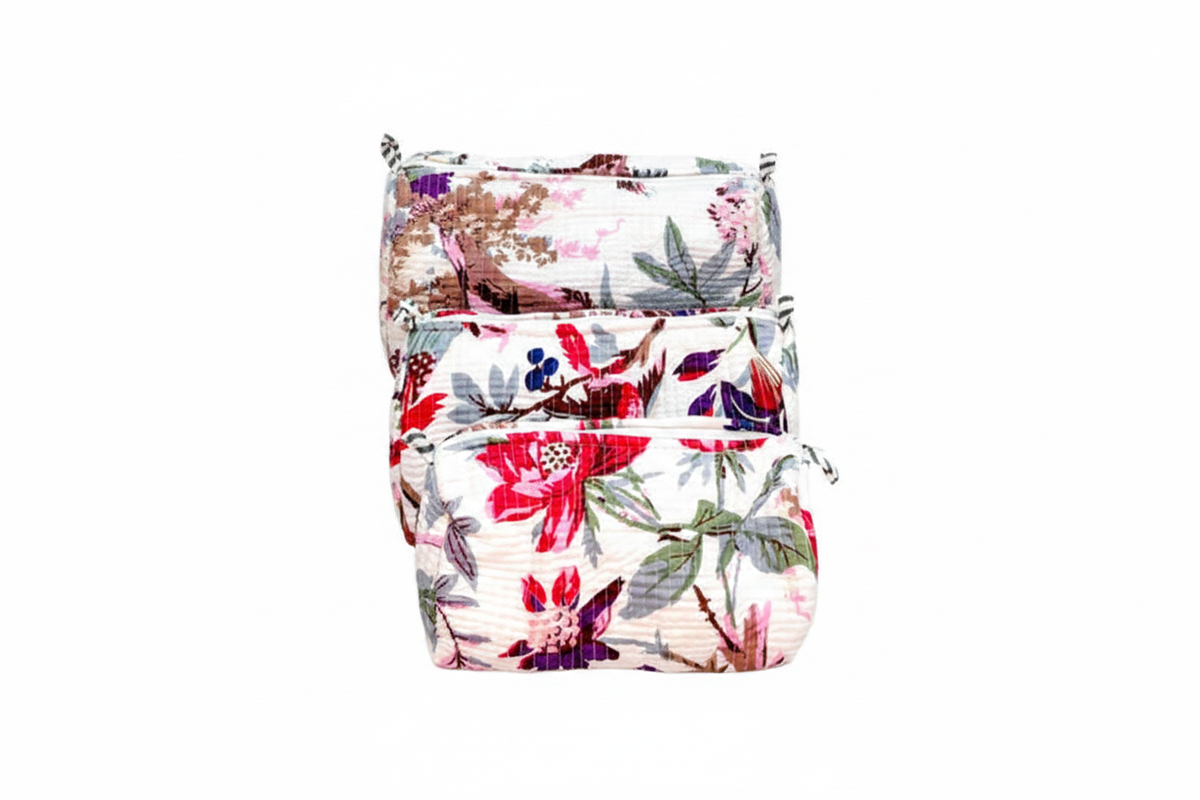 Bolsas florais brancas - deitadas