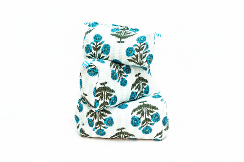Bolsas flores turquesa - frente