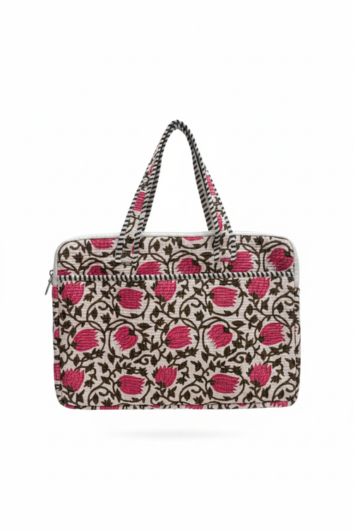 Capa floral rosa frente