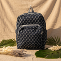 Mochila Block Print Azul Escuro - Frente