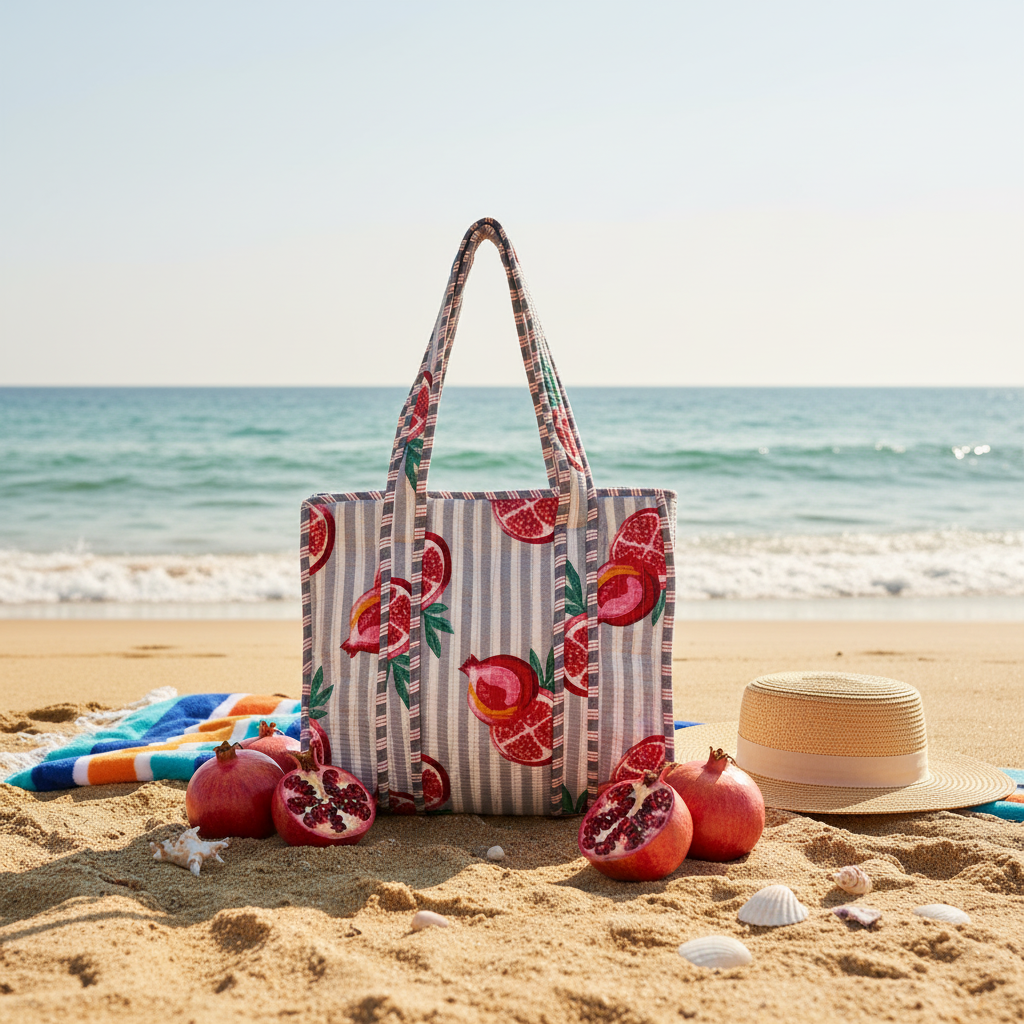 Tiffin Bag romãs na praia