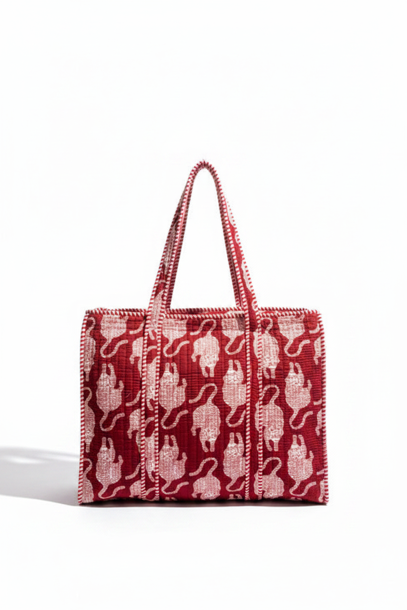 Tote Bag - Tigres vermelho e branco